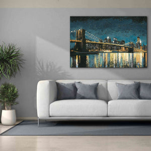 Epic Art 'Bright City Lights Blue I' by James Wiens, Canvas Wall Art,60 x 40