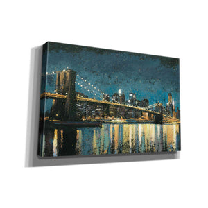 Epic Art 'Bright City Lights Blue I' by James Wiens, Canvas Wall Art,18x12x1.1x0,26x18x1.1x0,40x26x1.74x0,60x40x1.74x0