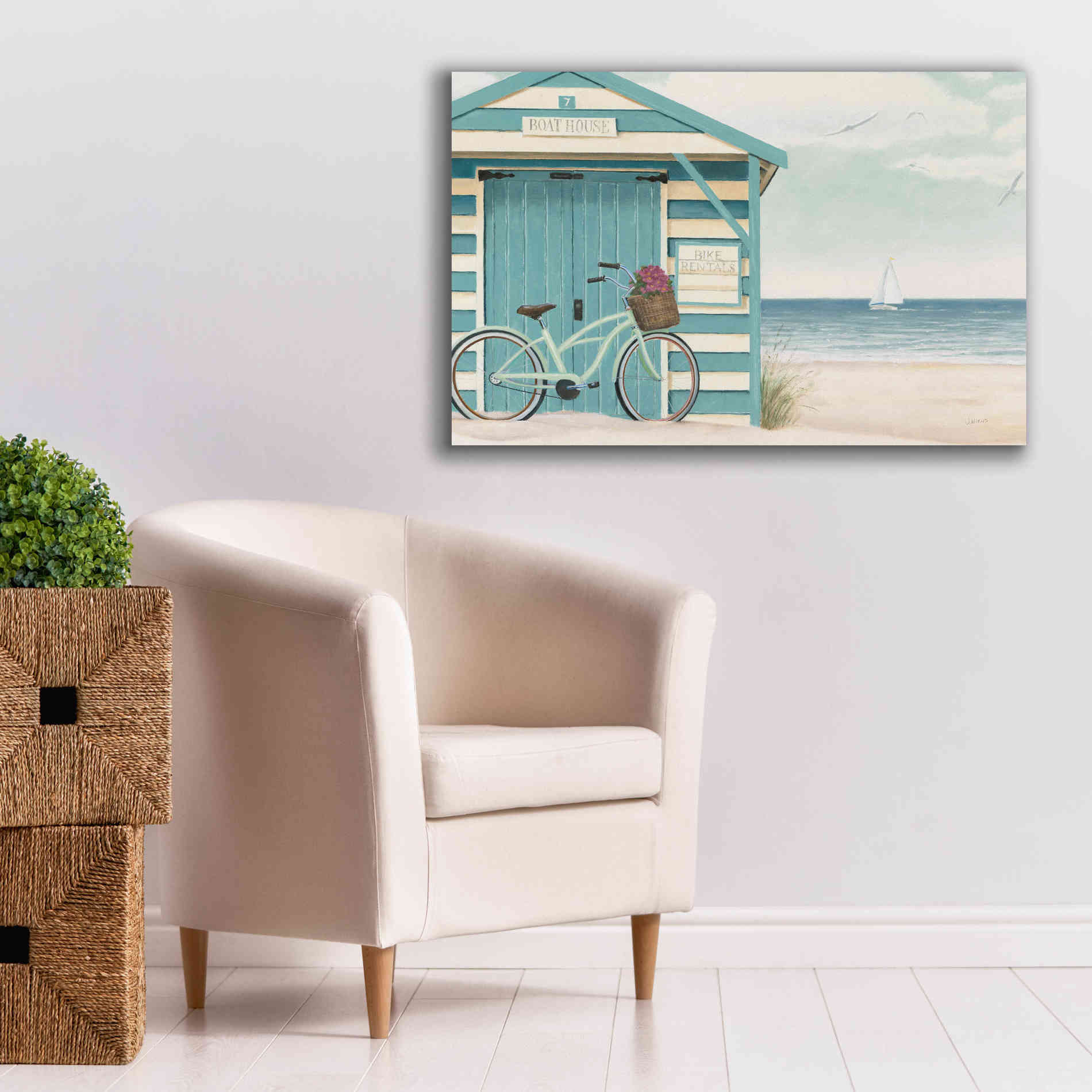 Epic Art 'Beach Cruiser I' by James Wiens, Canvas Wall Art,40 x 26