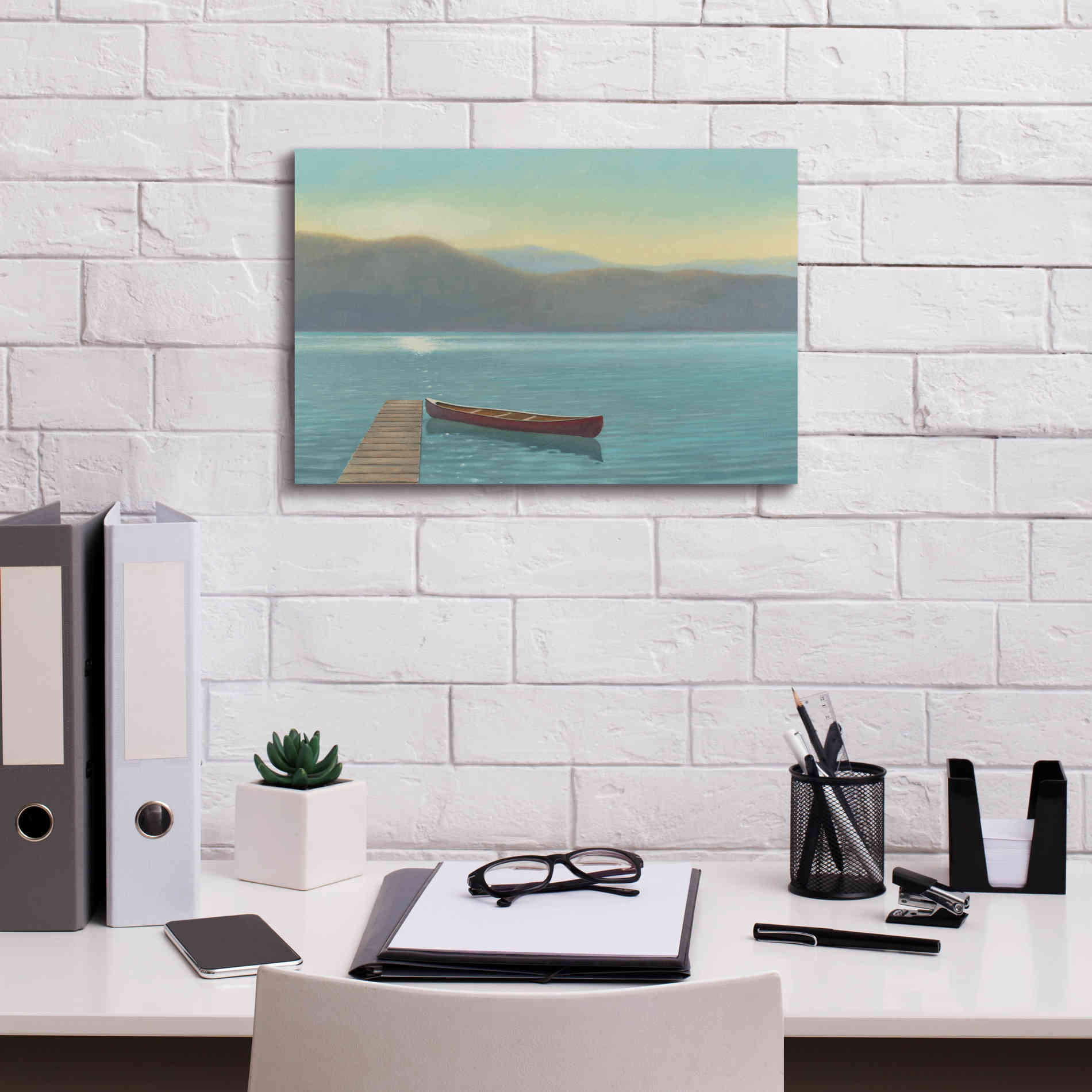 Epic Art 'Zen Canoe II' by James Wiens, Canvas Wall Art,18 x 12