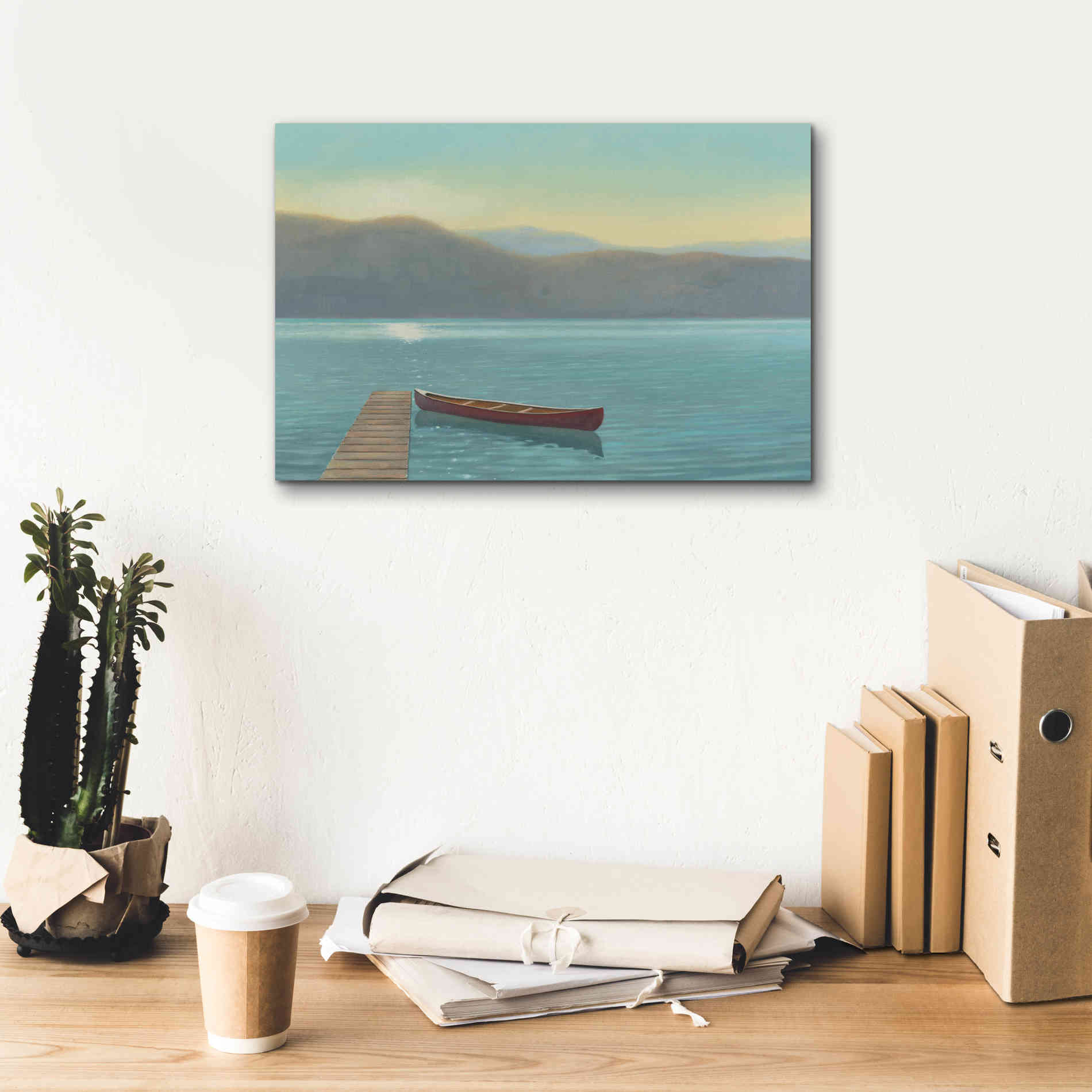Epic Art 'Zen Canoe II' by James Wiens, Canvas Wall Art,18 x 12