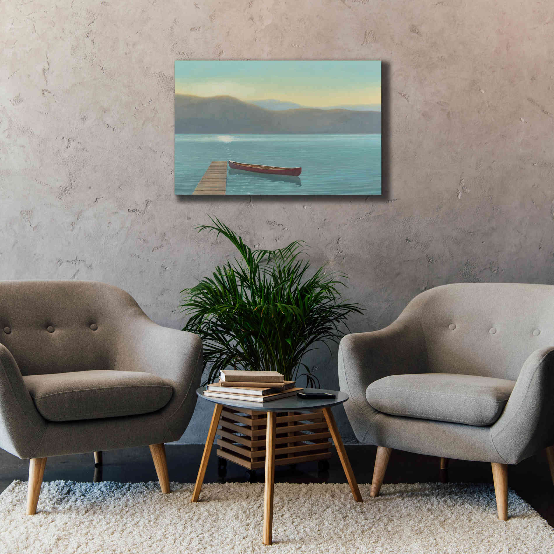Epic Art 'Zen Canoe II' by James Wiens, Canvas Wall Art,40 x 26