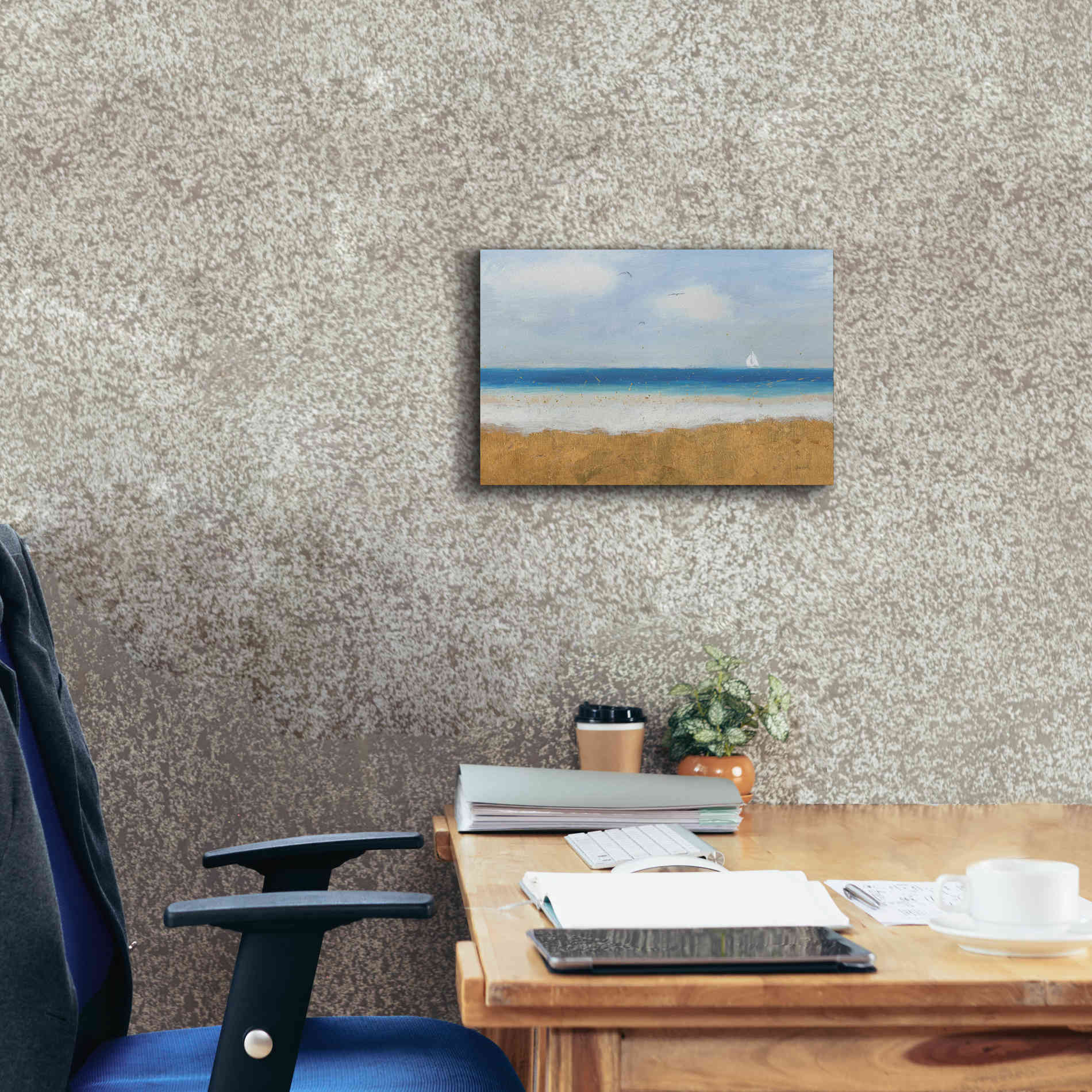 Epic Art 'Beach Horizon' by James Wiens, Canvas Wall Art,18 x 12