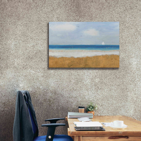 Image of Epic Art 'Beach Horizon' by James Wiens, Canvas Wall Art,40 x 26