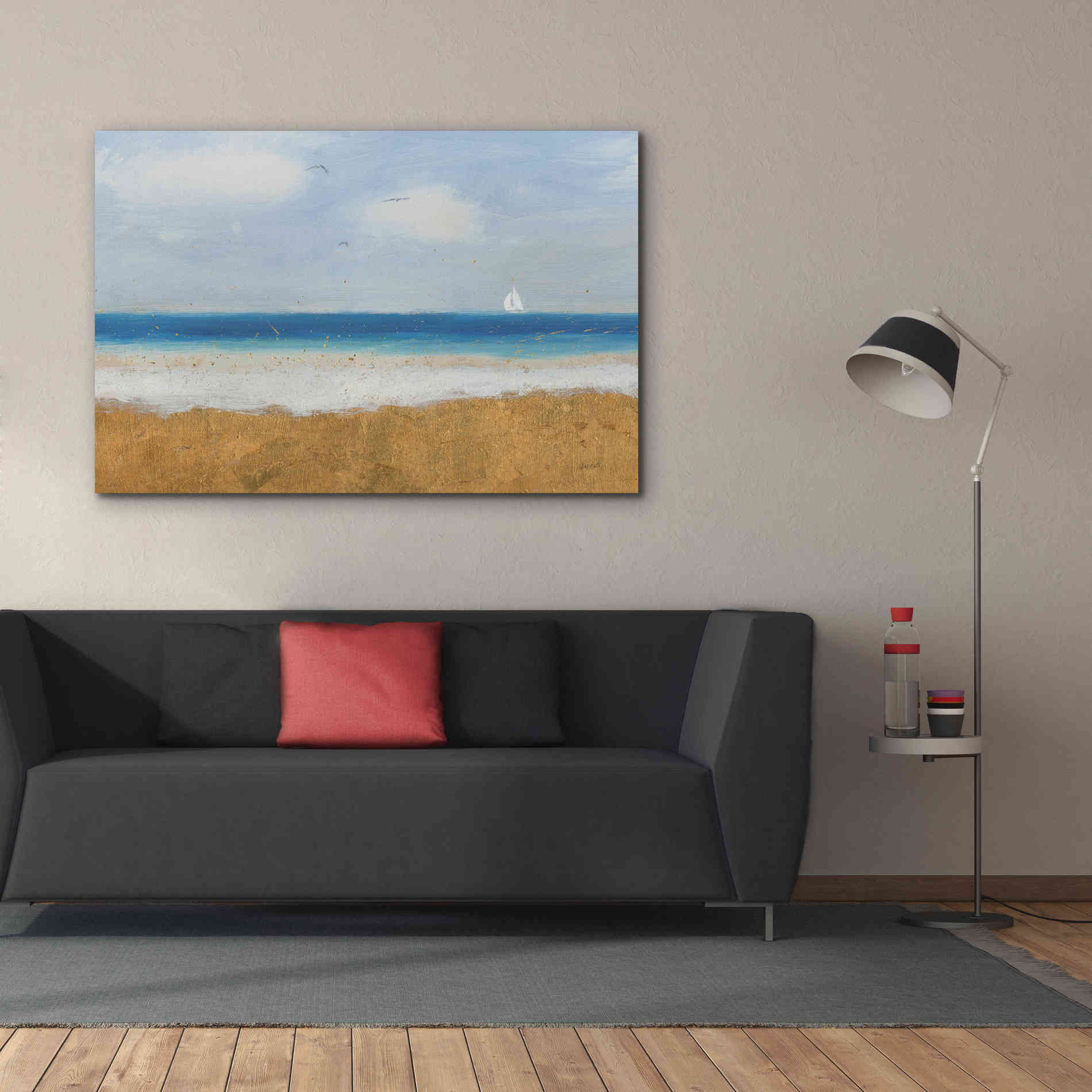 Epic Art 'Beach Horizon' by James Wiens, Canvas Wall Art,60 x 40