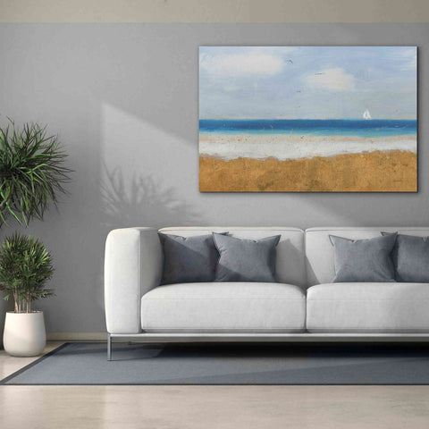 Image of Epic Art 'Beach Horizon' by James Wiens, Canvas Wall Art,60 x 40