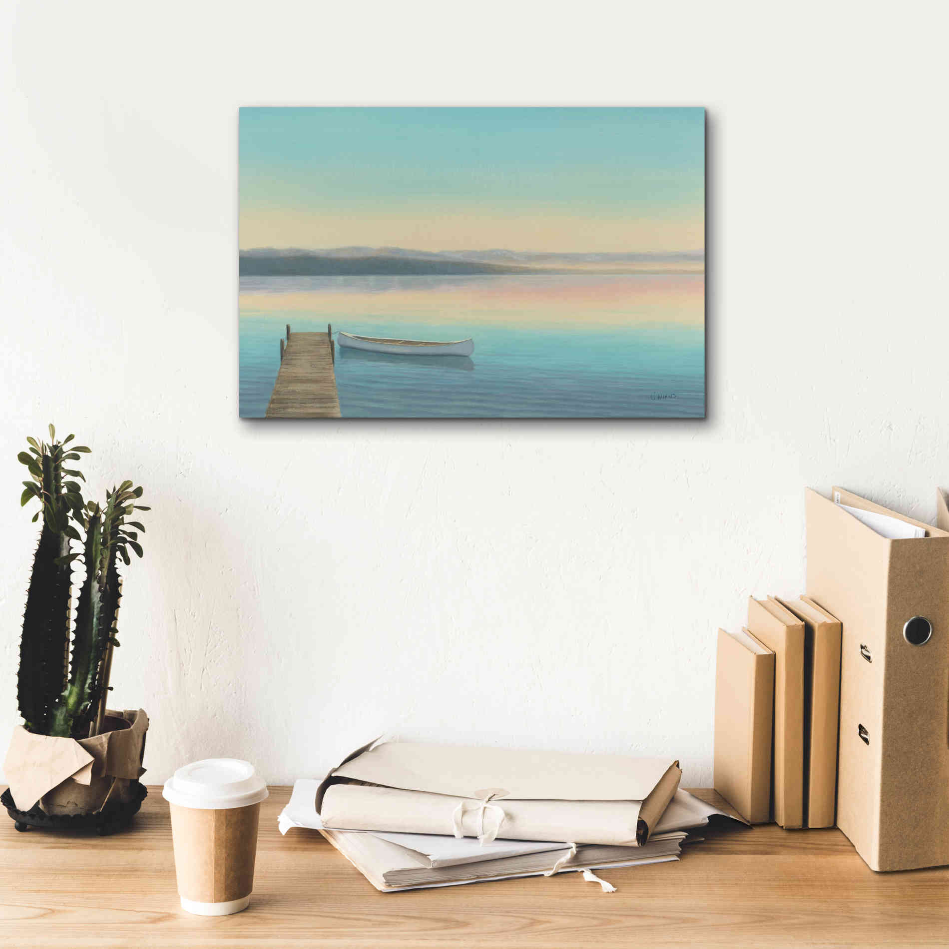 Epic Art 'Zen Canoe I' by James Wiens, Canvas Wall Art,18 x 12