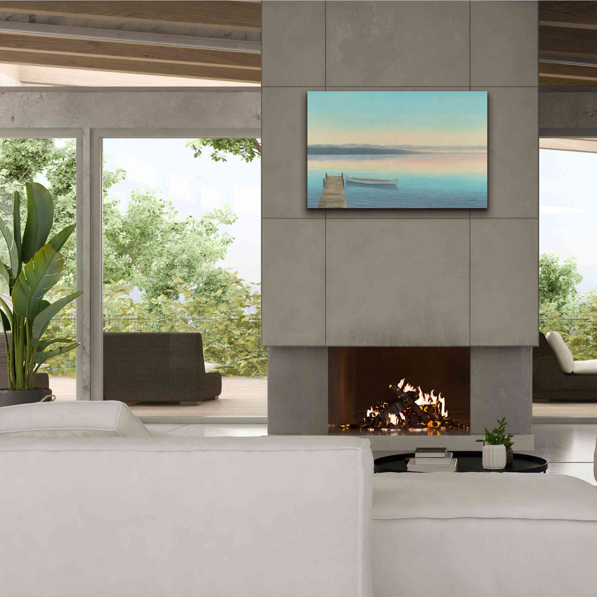 Epic Art 'Zen Canoe I' by James Wiens, Canvas Wall Art,40 x 26