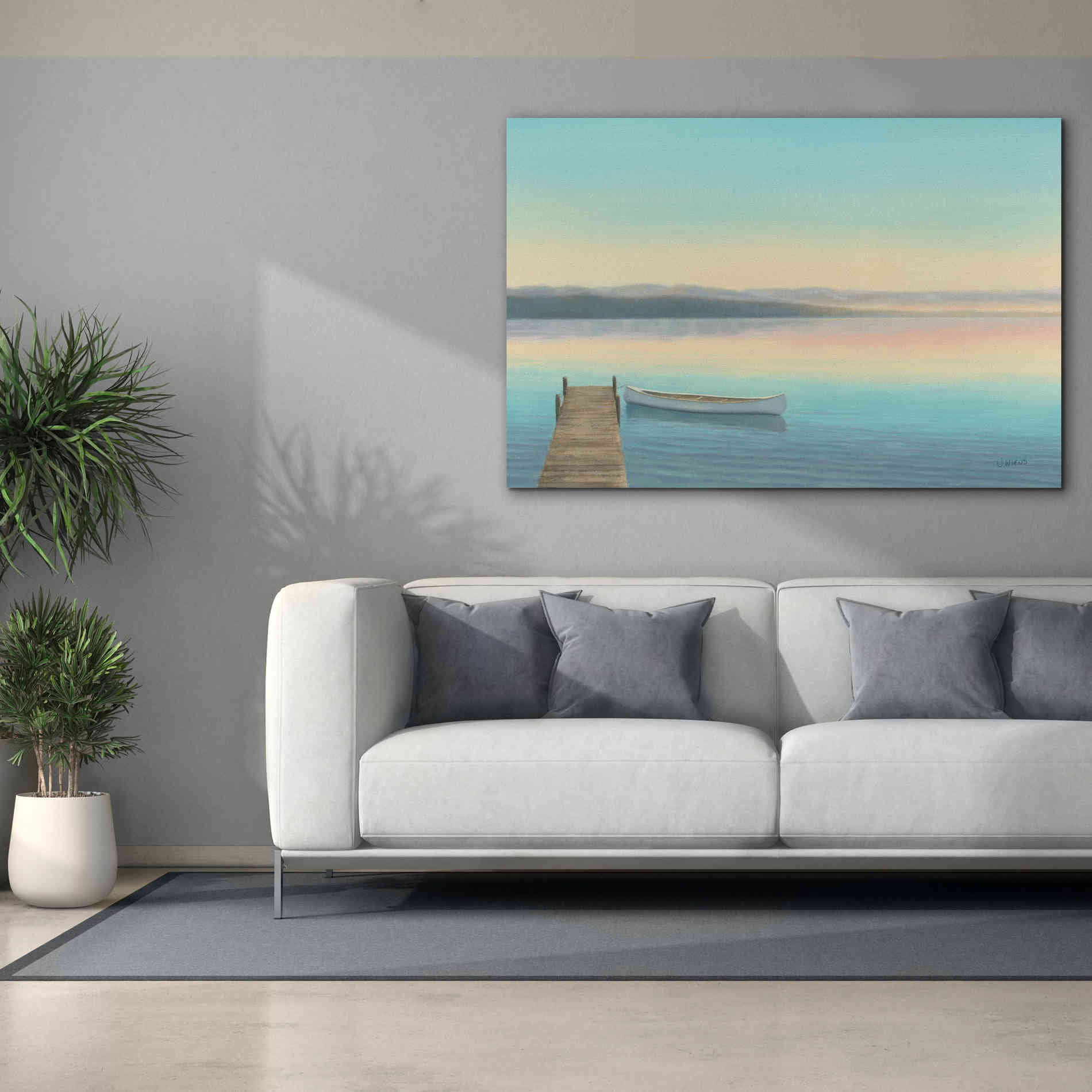Epic Art 'Zen Canoe I' by James Wiens, Canvas Wall Art,60 x 40