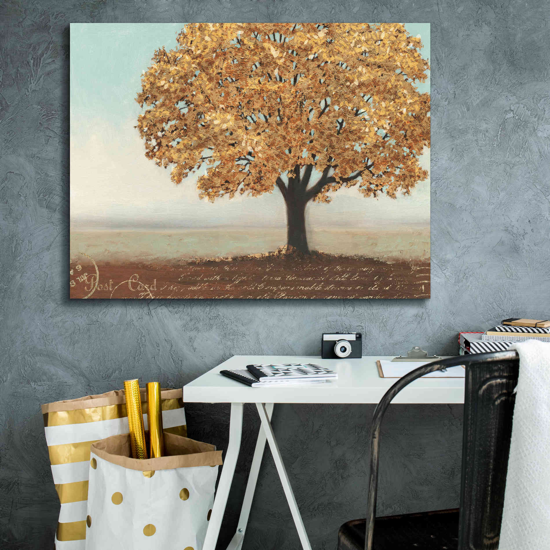 Epic Art 'Gold Reflections I' by James Wiens, Canvas Wall Art,34 x 26