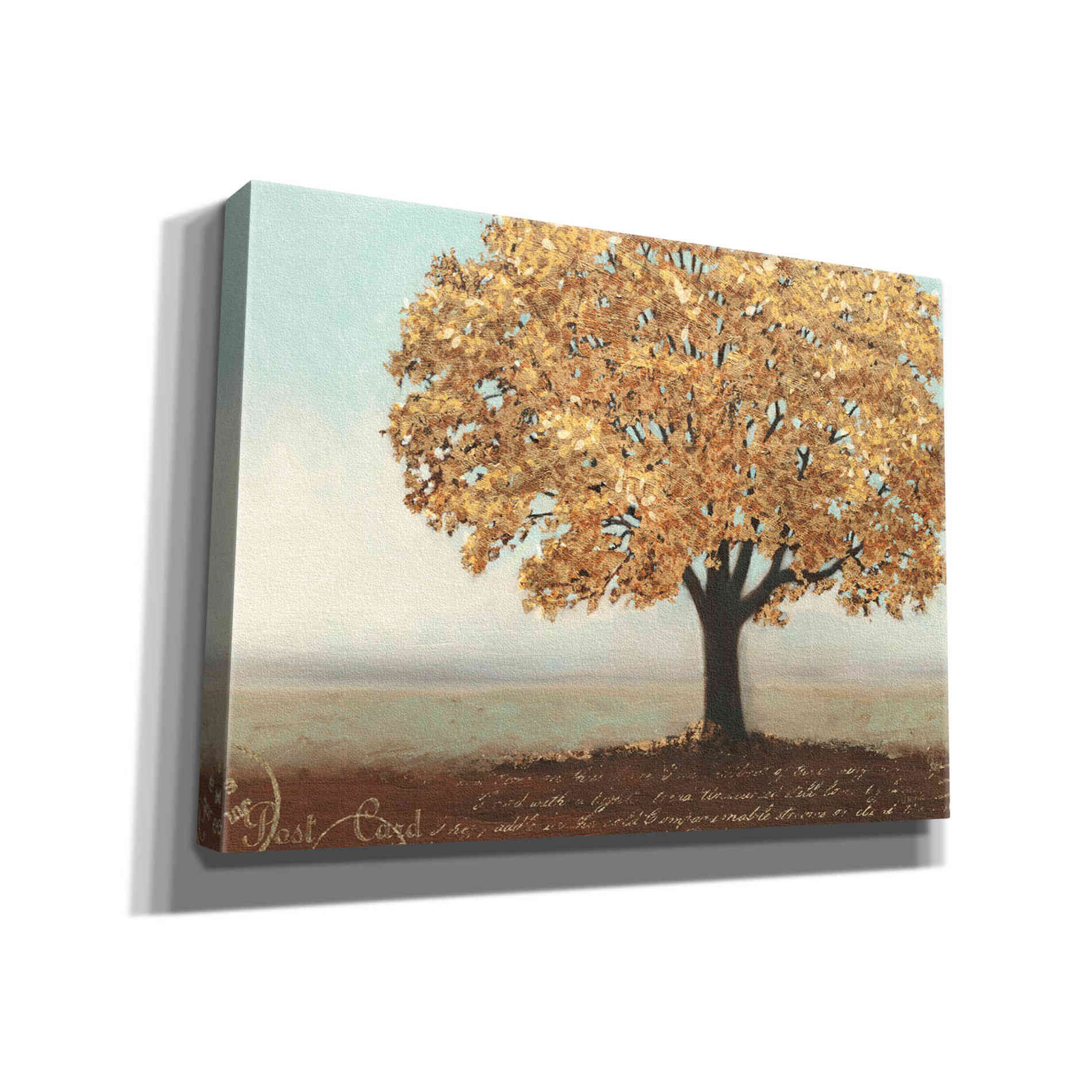 Epic Art 'Gold Reflections I' by James Wiens, Canvas Wall Art,16x12x1.1x0,26x18x1.1x0,34x26x1.74x0,54x40x1.74x0