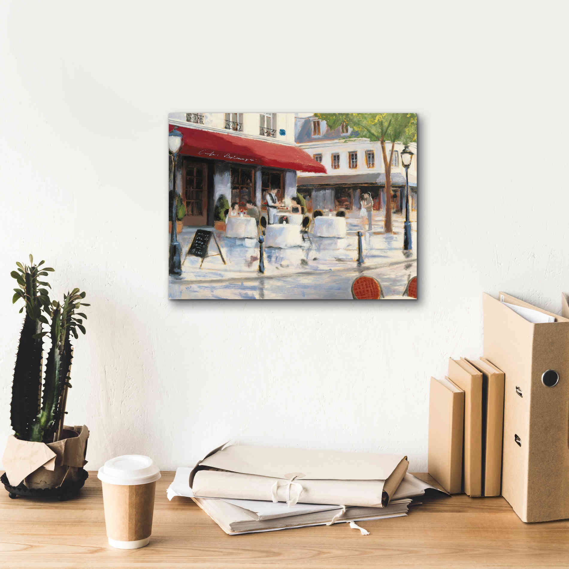 Epic Art 'Relaxing at the Cafe I' by James Wiens, Canvas Wall Art,16 x 12