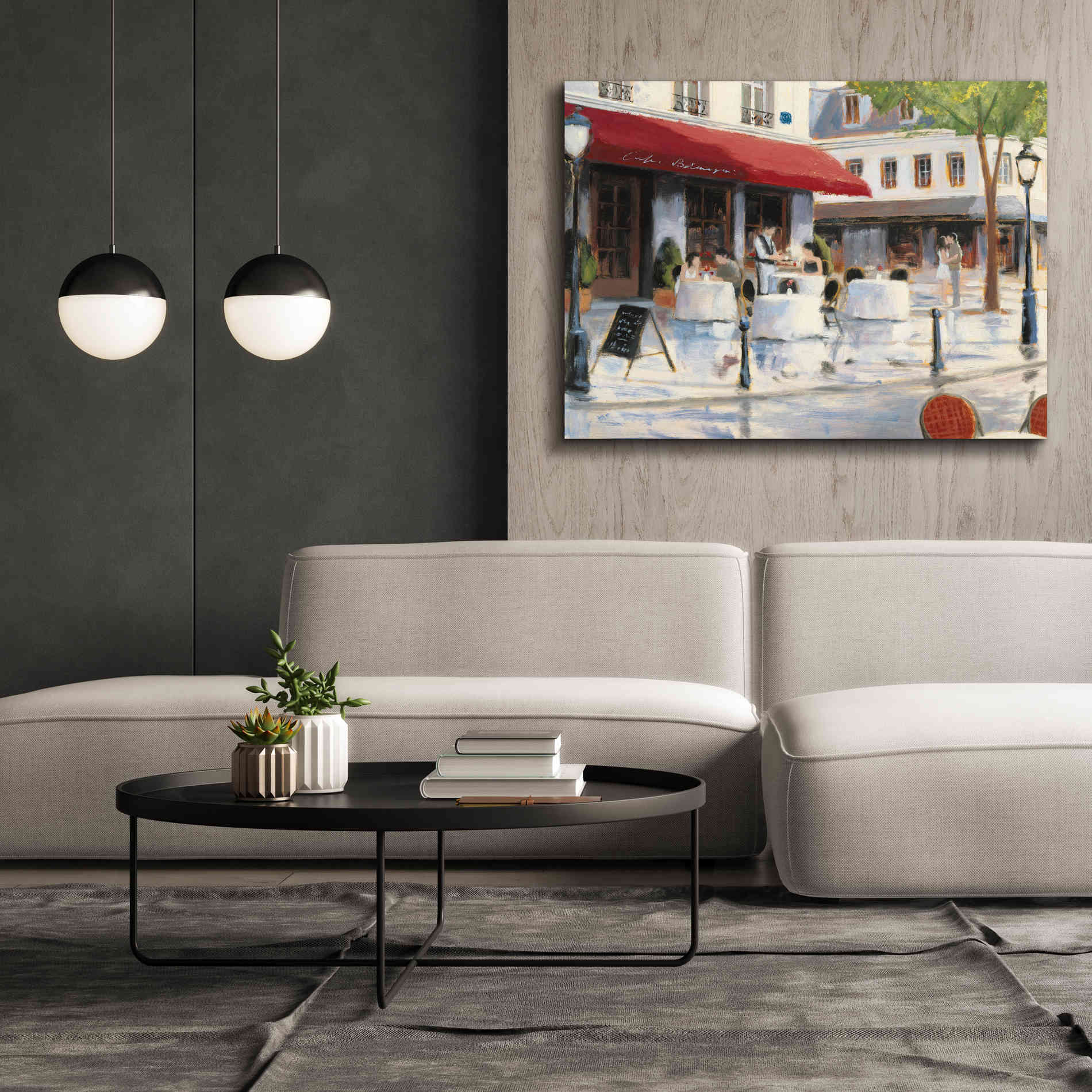 Epic Art 'Relaxing at the Cafe I' by James Wiens, Canvas Wall Art,54 x 40