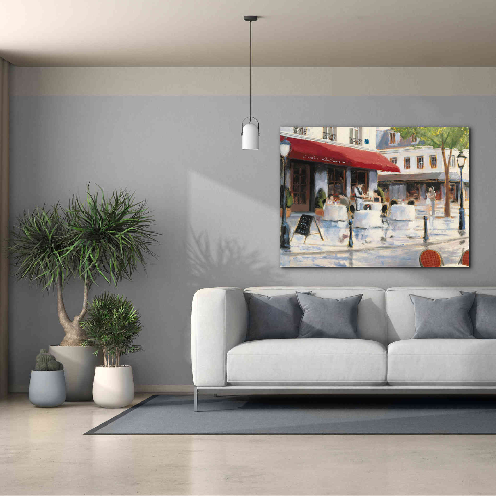 Epic Art 'Relaxing at the Cafe I' by James Wiens, Canvas Wall Art,54 x 40