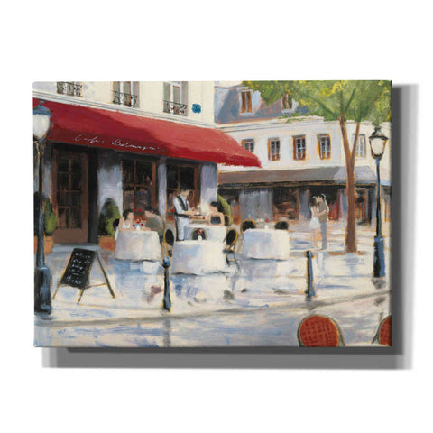 Image of Epic Art 'Relaxing at the Cafe I' by James Wiens, Canvas Wall Art,16x12x1.1x0,26x18x1.1x0,34x26x1.74x0,54x40x1.74x0