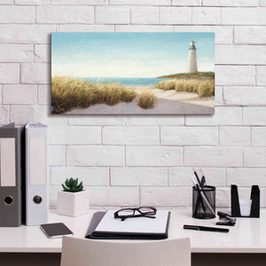 Epic Art 'Lighthouse by the Sea' by James Wiens, Canvas Wall Art,24 x 12