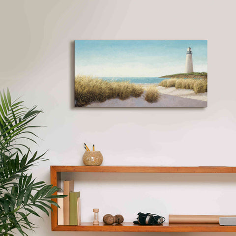 Image of Epic Art 'Lighthouse by the Sea' by James Wiens, Canvas Wall Art,24 x 12