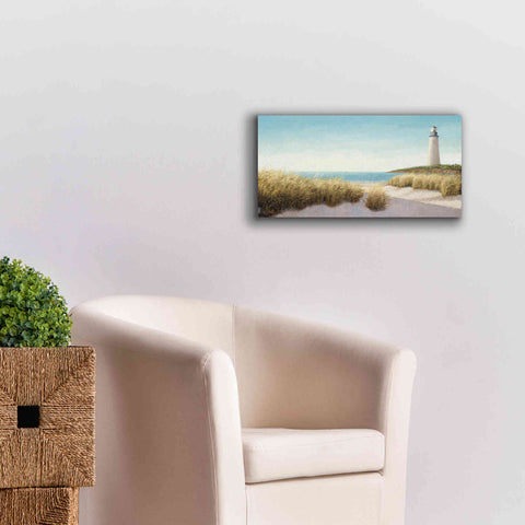 Image of Epic Art 'Lighthouse by the Sea' by James Wiens, Canvas Wall Art,24 x 12