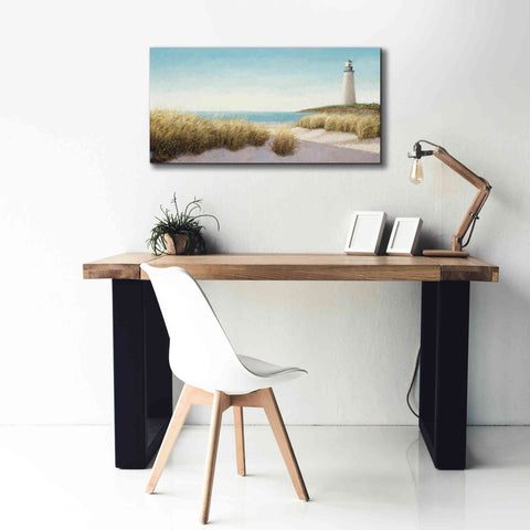 Image of Epic Art 'Lighthouse by the Sea' by James Wiens, Canvas Wall Art,40 x 20