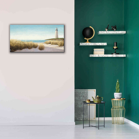 Image of Epic Art 'Lighthouse by the Sea' by James Wiens, Canvas Wall Art,40 x 20