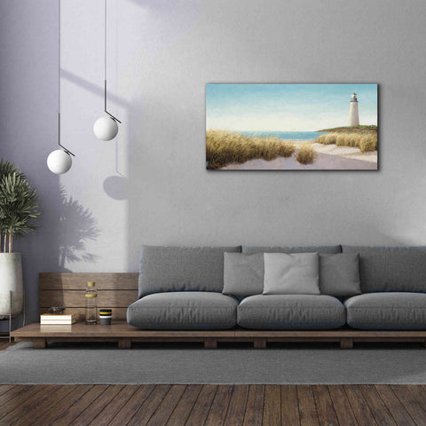 Image of Epic Art 'Lighthouse by the Sea' by James Wiens, Canvas Wall Art,60 x 30