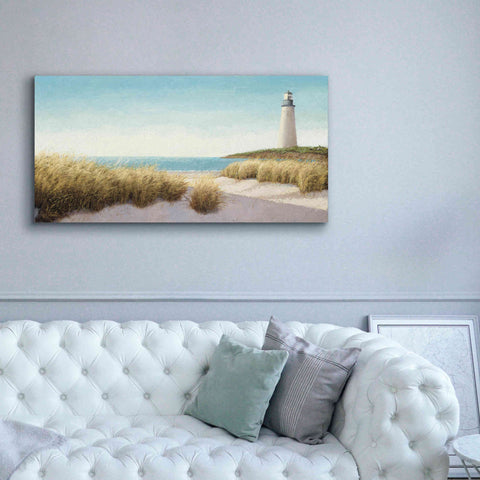 Image of Epic Art 'Lighthouse by the Sea' by James Wiens, Canvas Wall Art,60 x 30