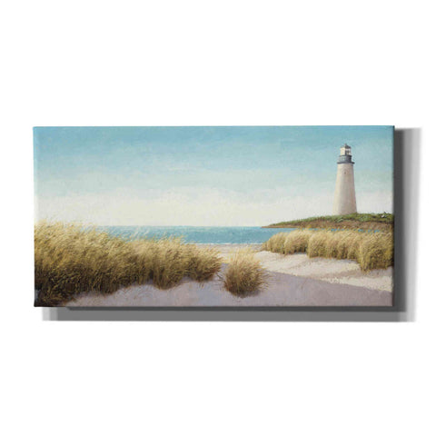 Image of Epic Art 'Lighthouse by the Sea' by James Wiens, Canvas Wall Art,24x12x1.1x0,40x20x1.74x0,60x30x1.74x0