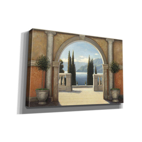 Image of Epic Art 'Italian Balcony' by James Wiens, Canvas Wall Art,18x12x1.1x0,26x18x1.1x0,40x26x1.74x0,60x40x1.74x0