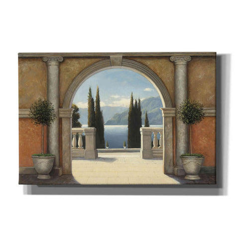Image of Epic Art 'Italian Balcony' by James Wiens, Canvas Wall Art,18x12x1.1x0,26x18x1.1x0,40x26x1.74x0,60x40x1.74x0
