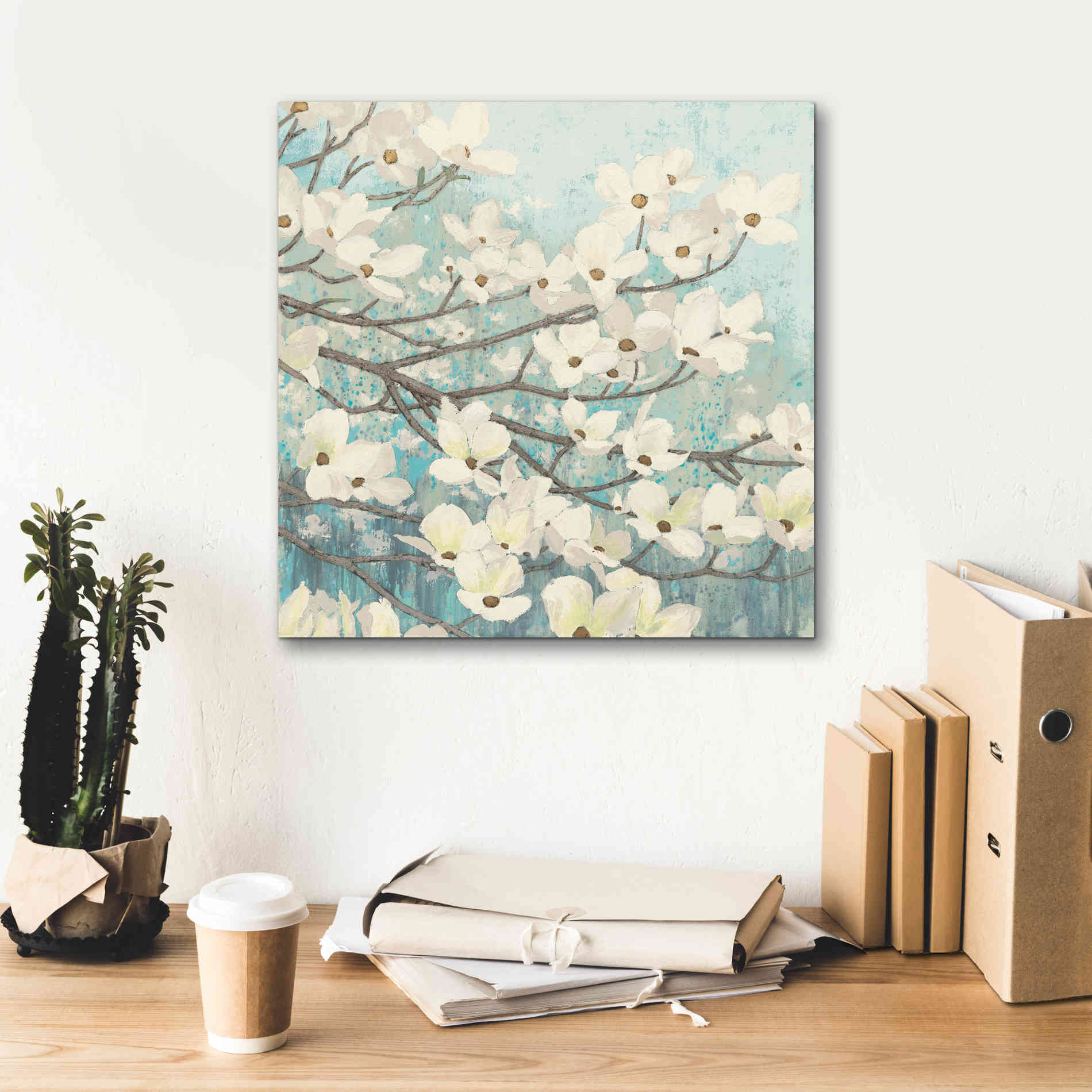 Epic Art 'Dogwood Blossoms' by James Wiens, Canvas Wall Art,18 x 18