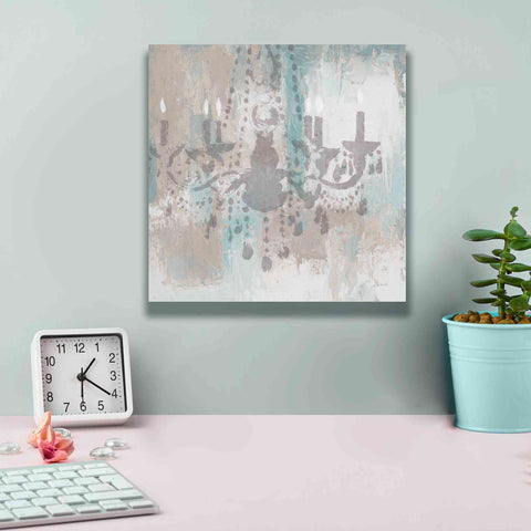 Image of Epic Art 'Candelabra Teal I' by James Wiens, Canvas Wall Art,12 x 12