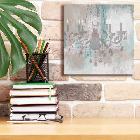 Image of Epic Art 'Candelabra Teal I' by James Wiens, Canvas Wall Art,12 x 12