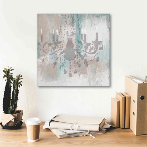 Image of Epic Art 'Candelabra Teal I' by James Wiens, Canvas Wall Art,18 x 18