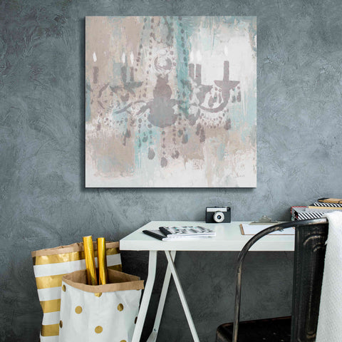 Image of Epic Art 'Candelabra Teal I' by James Wiens, Canvas Wall Art,26 x 26