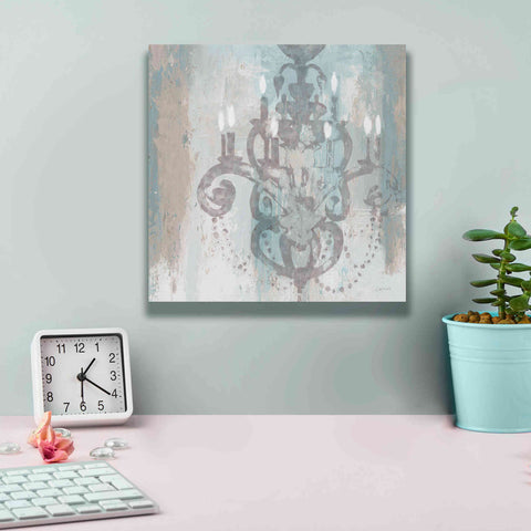 Image of Epic Art 'Candelabra Teal II' by James Wiens, Canvas Wall Art,12 x 12