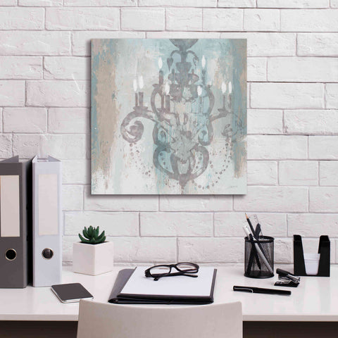 Image of Epic Art 'Candelabra Teal II' by James Wiens, Canvas Wall Art,18 x 18