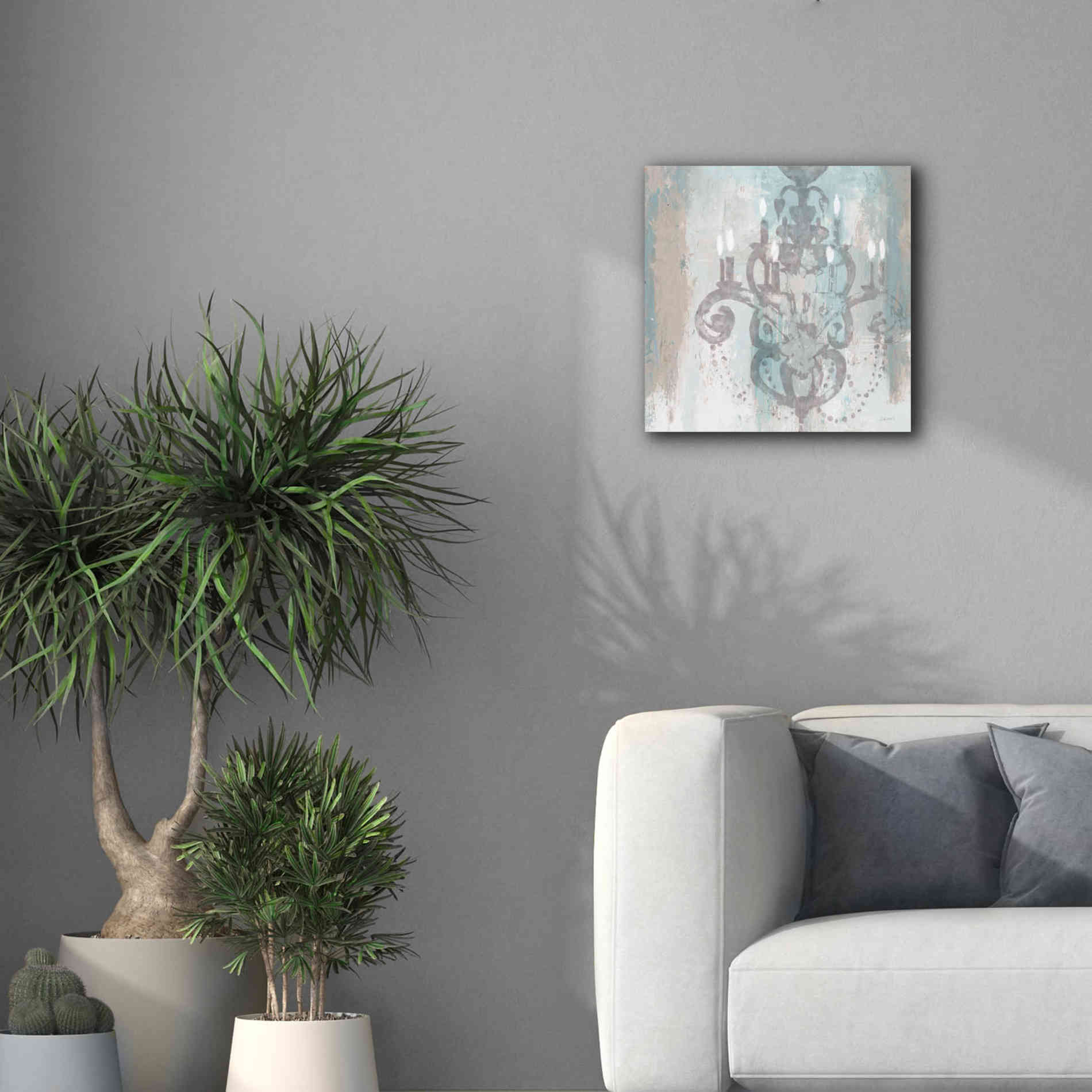 Epic Art 'Candelabra Teal II' by James Wiens, Canvas Wall Art,18 x 18