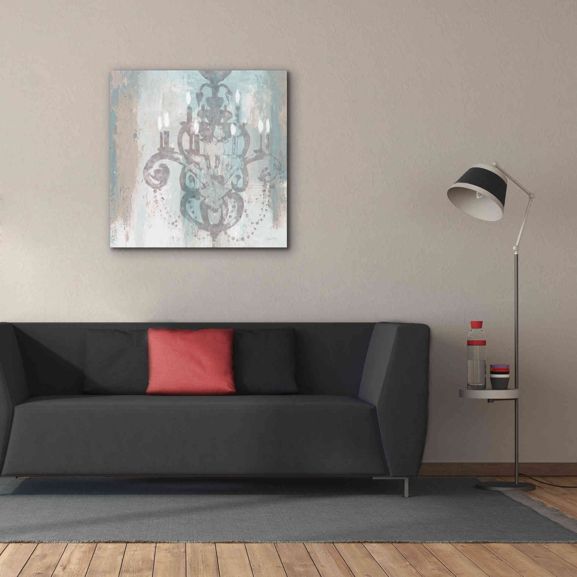 Epic Art 'Candelabra Teal II' by James Wiens, Canvas Wall Art,37 x 37