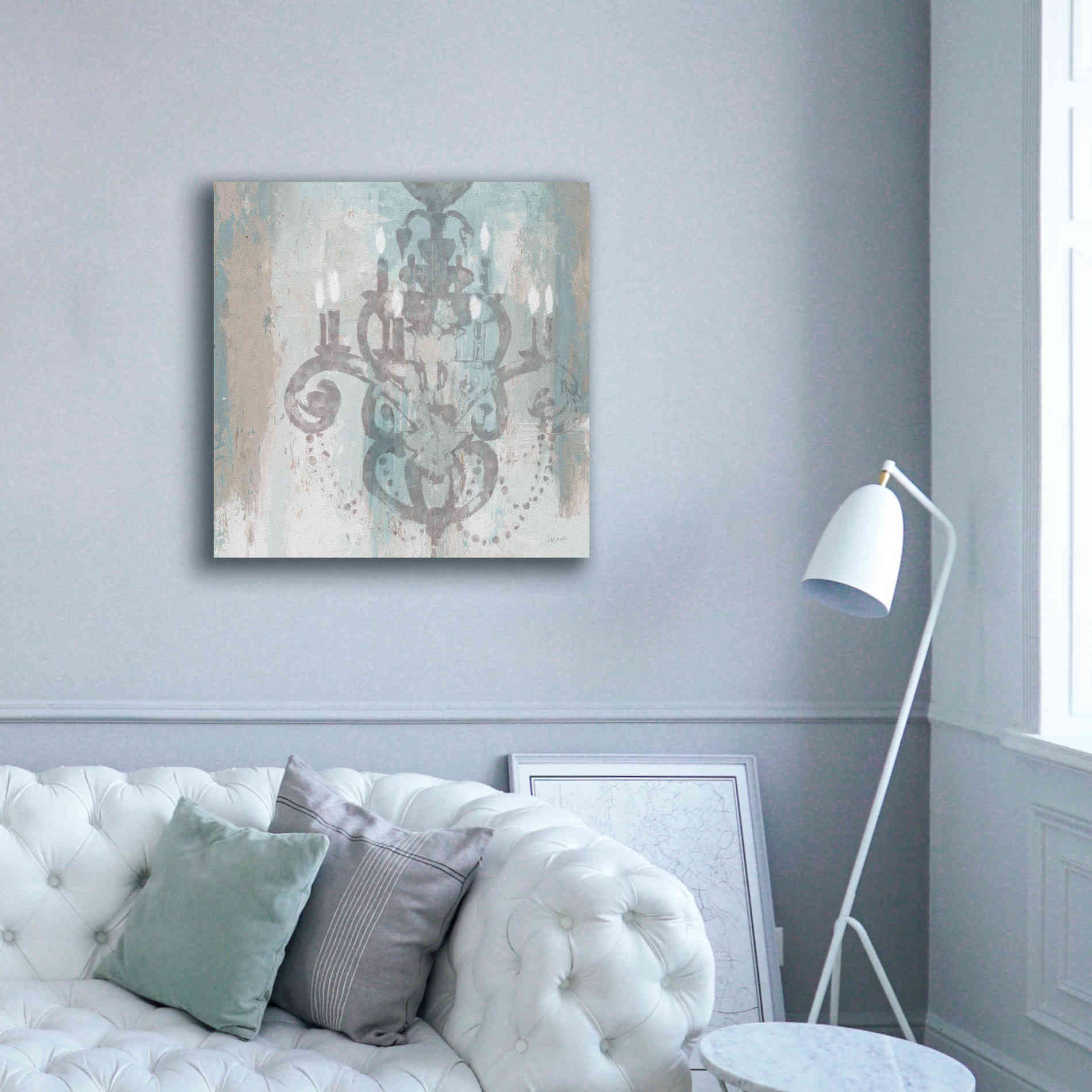 Epic Art 'Candelabra Teal II' by James Wiens, Canvas Wall Art,37 x 37