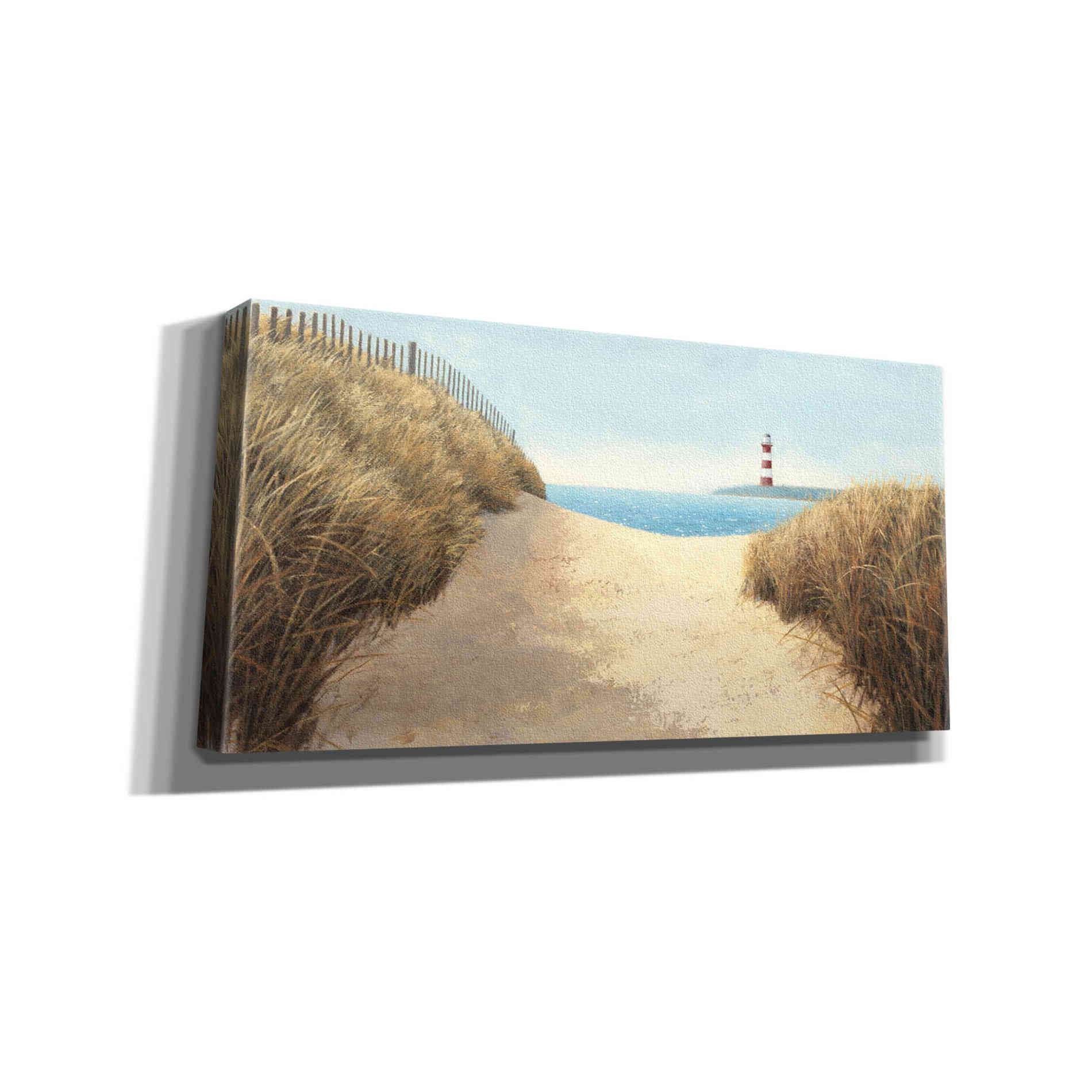 Epic Art 'Beach Path Panel I' by James Wiens, Canvas Wall Art,24x12x1.1x0,40x20x1.74x0,60x30x1.74x0
