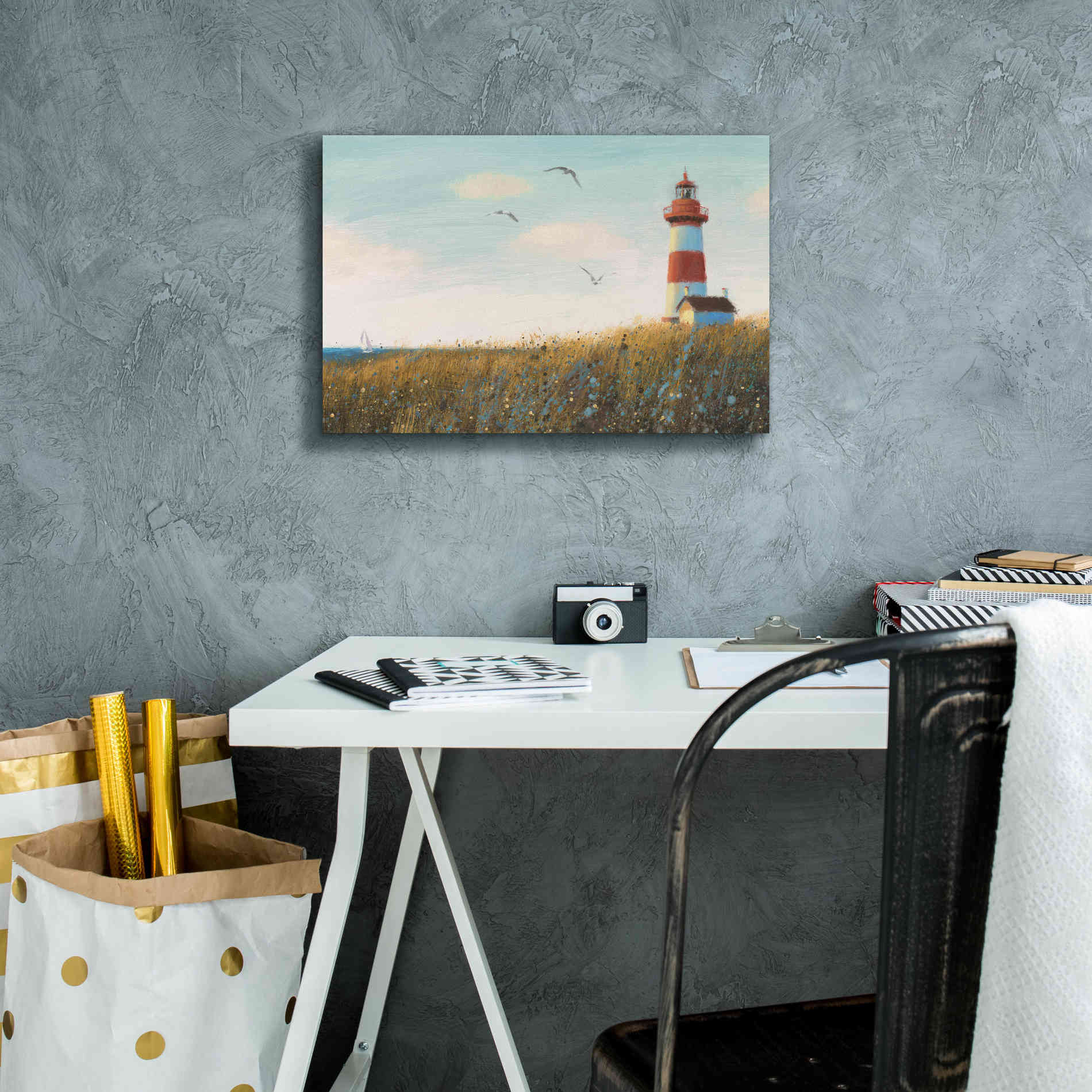 Epic Art 'Seaside View I' by James Wiens, Canvas Wall Art,18 x 12