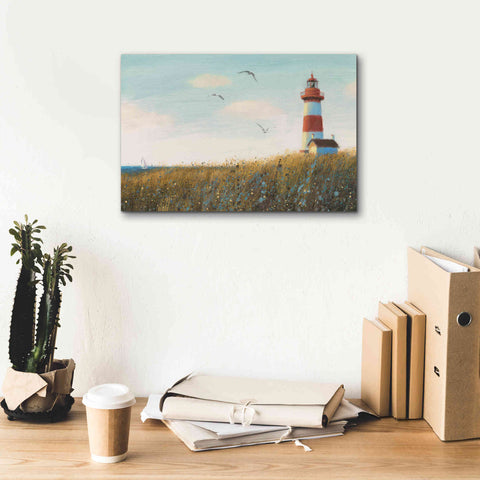 Image of Epic Art 'Seaside View I' by James Wiens, Canvas Wall Art,18 x 12