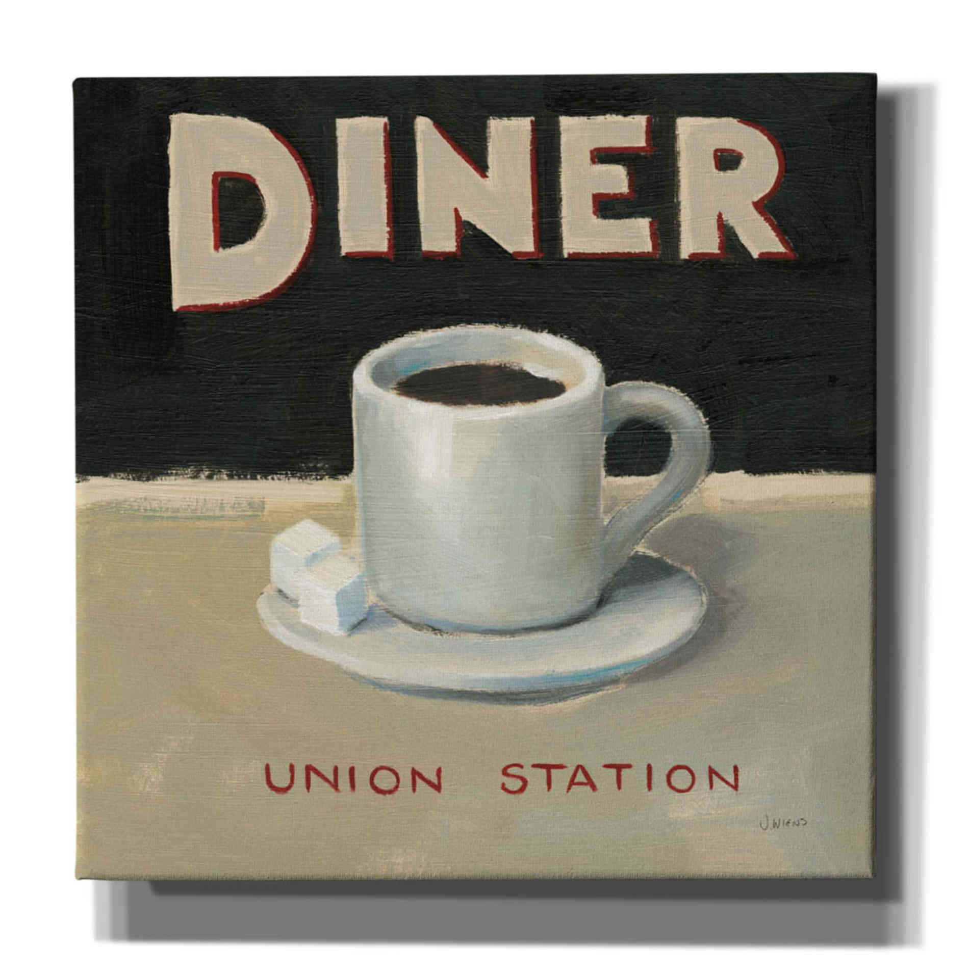 Epic Art 'Coffee Spot II' by James Wiens, Canvas Wall Art,12x12x1.1x0,18x18x1.1x0,26x26x1.74x0,37x37x1.74x0