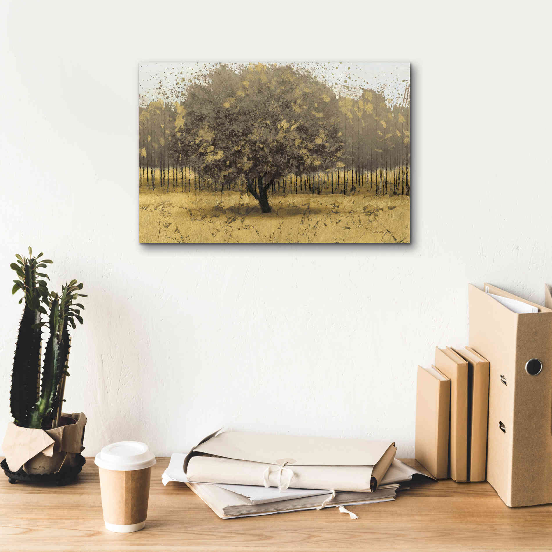 Epic Art 'Golden Trees I' by James Wiens, Canvas Wall Art,18 x 12