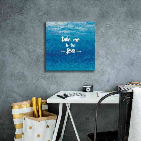 Image of Epic Art 'Underwater Quotes I' by James Wiens, Canvas Wall Art,18 x 18