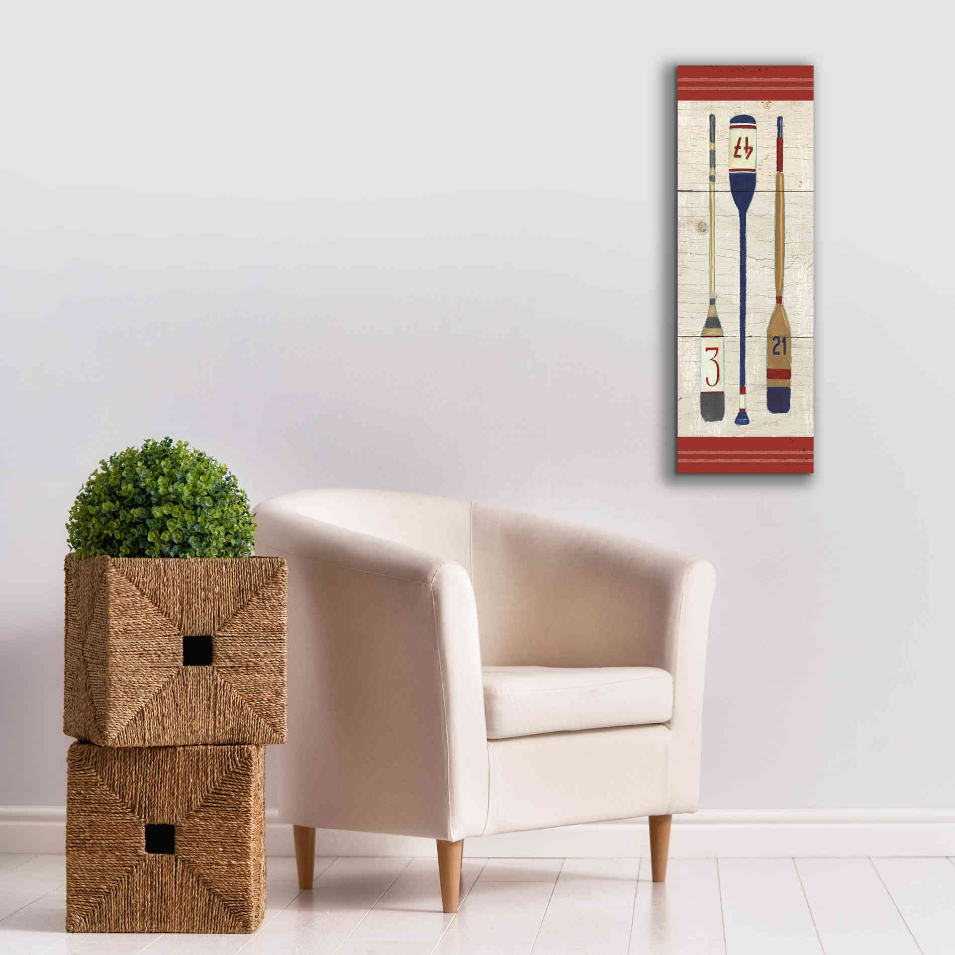 Epic Art 'Nautique X' by James Wiens, Canvas Wall Art,12 x 36