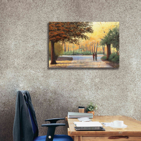 Image of Epic Art 'Golden Autumn Stroll' by James Wiens, Canvas Wall Art,40 x 26
