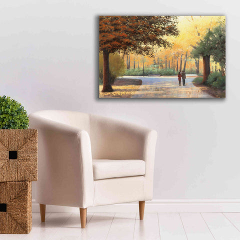 Image of Epic Art 'Golden Autumn Stroll' by James Wiens, Canvas Wall Art,40 x 26