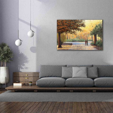 Image of Epic Art 'Golden Autumn Stroll' by James Wiens, Canvas Wall Art,60 x 40
