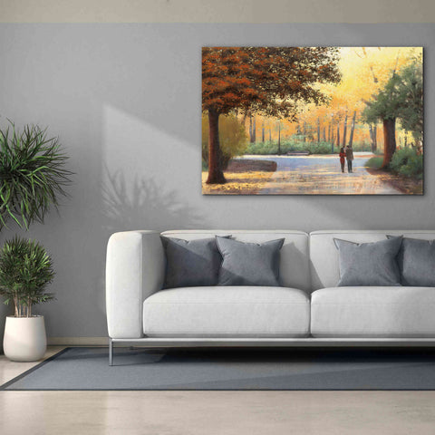 Image of Epic Art 'Golden Autumn Stroll' by James Wiens, Canvas Wall Art,60 x 40